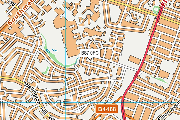 BS7 0FG map - OS VectorMap District (Ordnance Survey)