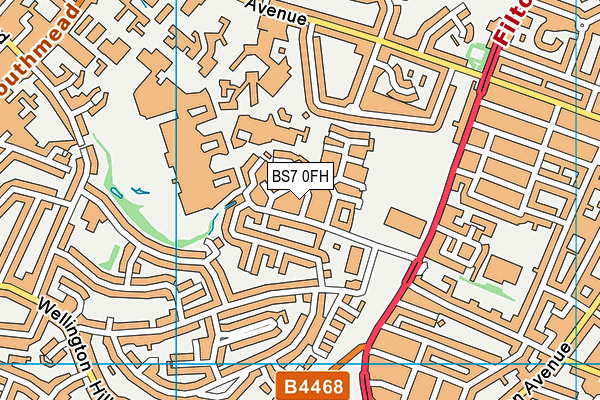 BS7 0FH map - OS VectorMap District (Ordnance Survey)