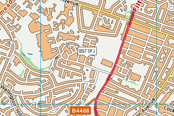 BS7 0FJ map - OS VectorMap District (Ordnance Survey)