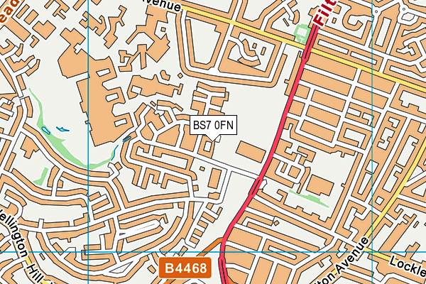 BS7 0FN map - OS VectorMap District (Ordnance Survey)