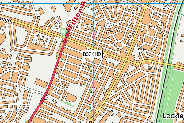 BS7 0HD map - OS VectorMap District (Ordnance Survey)