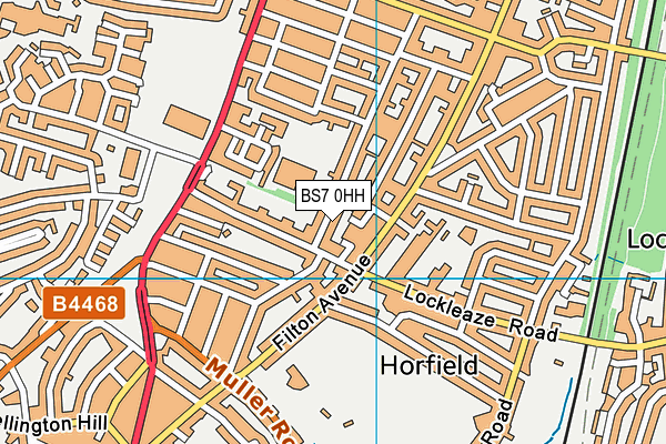 BS7 0HH map - OS VectorMap District (Ordnance Survey)