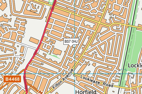 BS7 0HJ map - OS VectorMap District (Ordnance Survey)