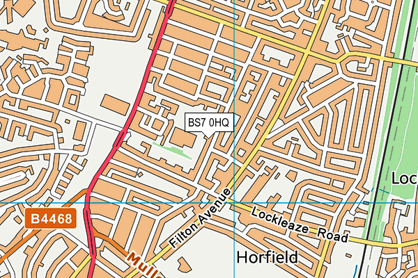 BS7 0HQ map - OS VectorMap District (Ordnance Survey)
