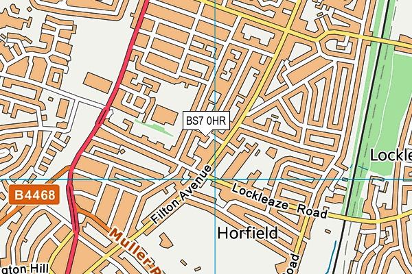 BS7 0HR map - OS VectorMap District (Ordnance Survey)