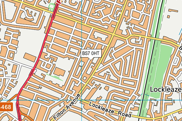 BS7 0HT map - OS VectorMap District (Ordnance Survey)