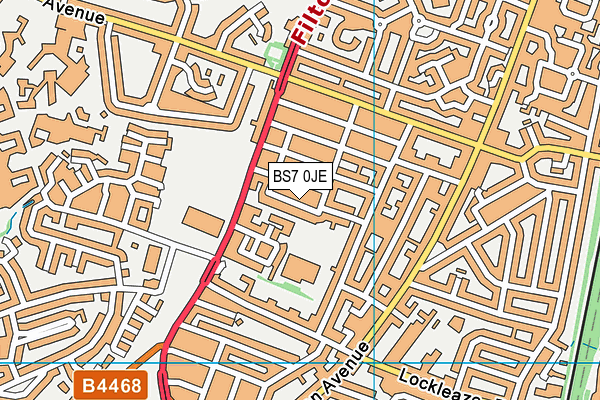 BS7 0JE map - OS VectorMap District (Ordnance Survey)