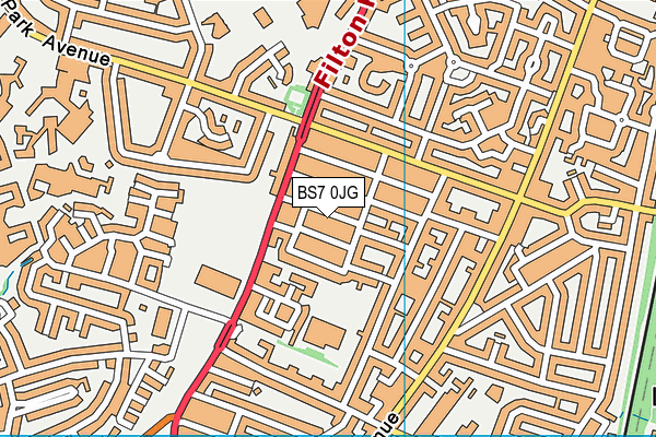 BS7 0JG map - OS VectorMap District (Ordnance Survey)