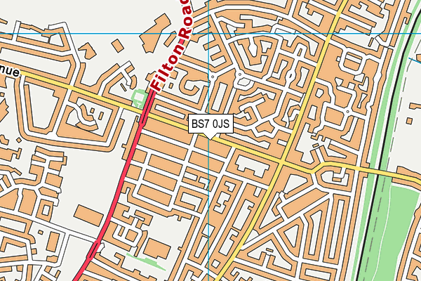 BS7 0JS map - OS VectorMap District (Ordnance Survey)