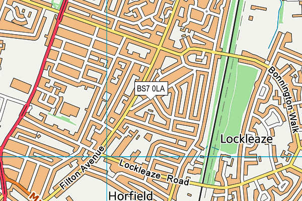 BS7 0LA map - OS VectorMap District (Ordnance Survey)