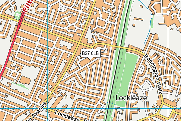 BS7 0LB map - OS VectorMap District (Ordnance Survey)