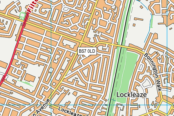 BS7 0LD map - OS VectorMap District (Ordnance Survey)