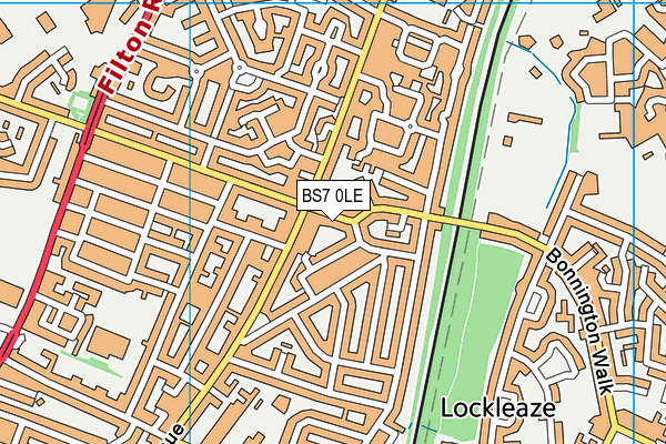 BS7 0LE map - OS VectorMap District (Ordnance Survey)