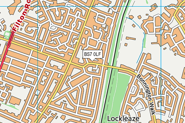 BS7 0LF map - OS VectorMap District (Ordnance Survey)