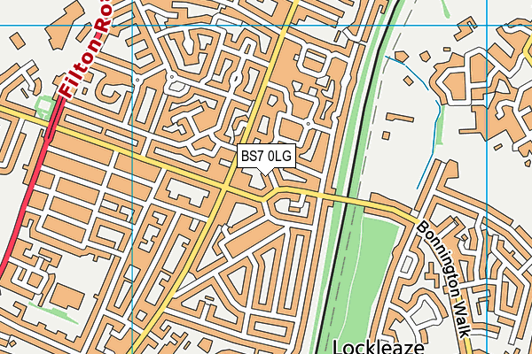 BS7 0LG map - OS VectorMap District (Ordnance Survey)
