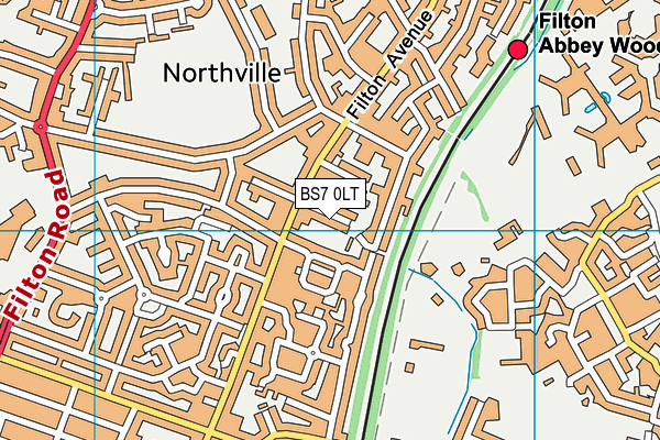 BS7 0LT map - OS VectorMap District (Ordnance Survey)