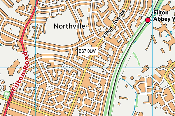 BS7 0LW map - OS VectorMap District (Ordnance Survey)