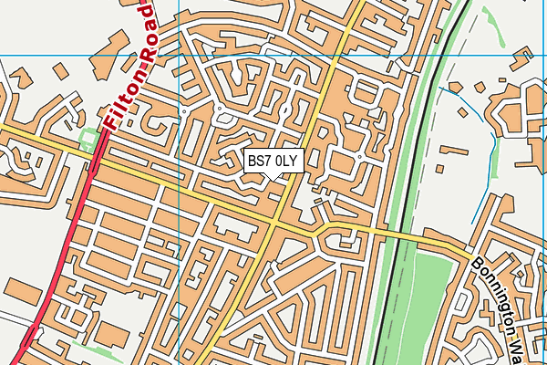 BS7 0LY map - OS VectorMap District (Ordnance Survey)