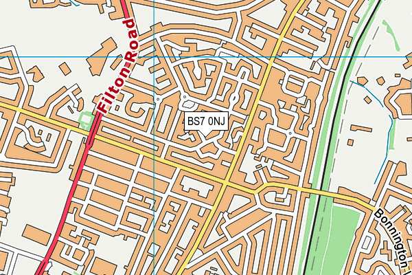 BS7 0NJ map - OS VectorMap District (Ordnance Survey)