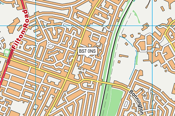 BS7 0NS map - OS VectorMap District (Ordnance Survey)