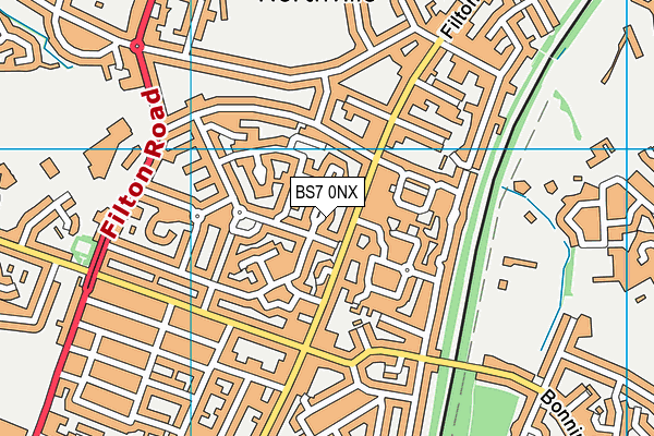 BS7 0NX map - OS VectorMap District (Ordnance Survey)