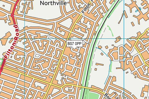 BS7 0PP map - OS VectorMap District (Ordnance Survey)