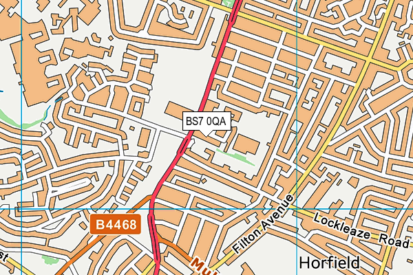 BS7 0QA map - OS VectorMap District (Ordnance Survey)