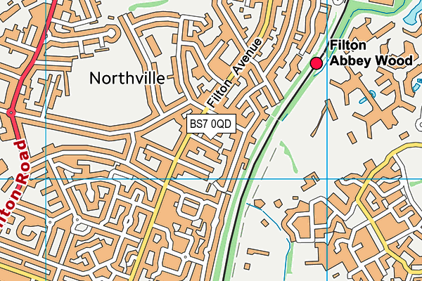 BS7 0QD map - OS VectorMap District (Ordnance Survey)