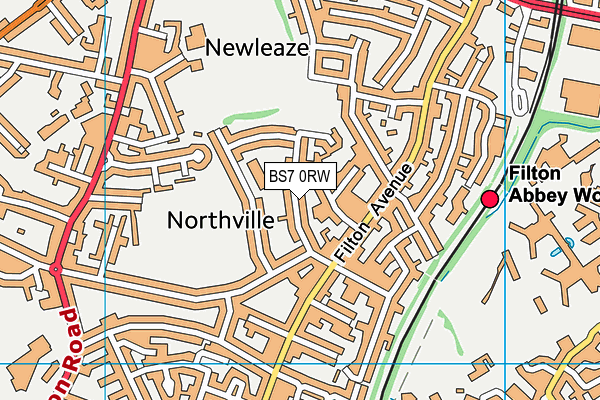 BS7 0RW map - OS VectorMap District (Ordnance Survey)