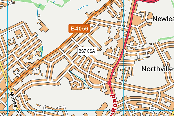BS7 0SA map - OS VectorMap District (Ordnance Survey)