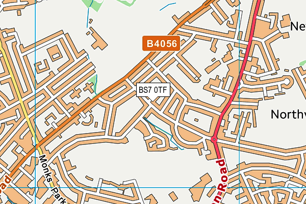 BS7 0TF map - OS VectorMap District (Ordnance Survey)