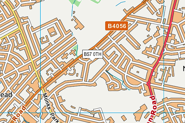 BS7 0TH map - OS VectorMap District (Ordnance Survey)