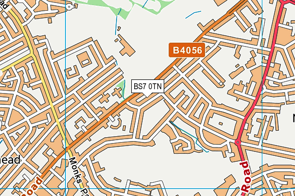 BS7 0TN map - OS VectorMap District (Ordnance Survey)