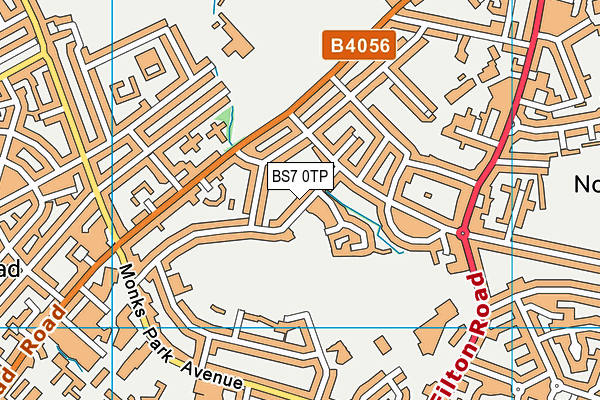BS7 0TP map - OS VectorMap District (Ordnance Survey)