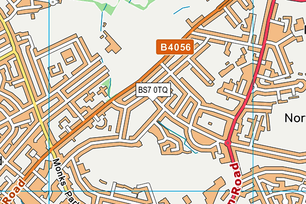 BS7 0TQ map - OS VectorMap District (Ordnance Survey)