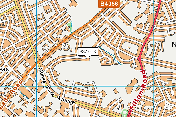BS7 0TR map - OS VectorMap District (Ordnance Survey)