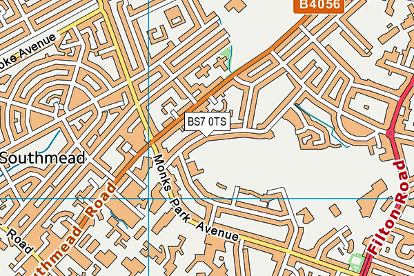 BS7 0TS map - OS VectorMap District (Ordnance Survey)