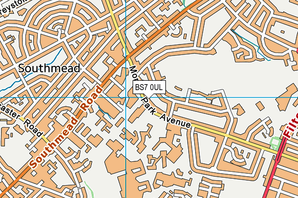 BS7 0UL map - OS VectorMap District (Ordnance Survey)