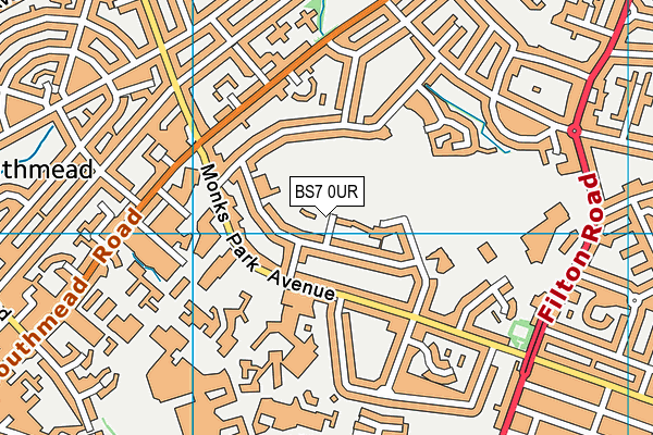 BS7 0UR map - OS VectorMap District (Ordnance Survey)