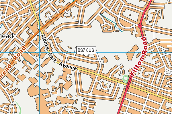 BS7 0US map - OS VectorMap District (Ordnance Survey)
