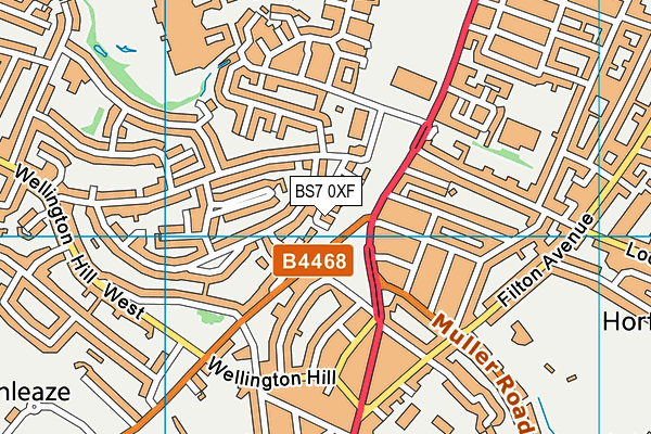 BS7 0XF map - OS VectorMap District (Ordnance Survey)