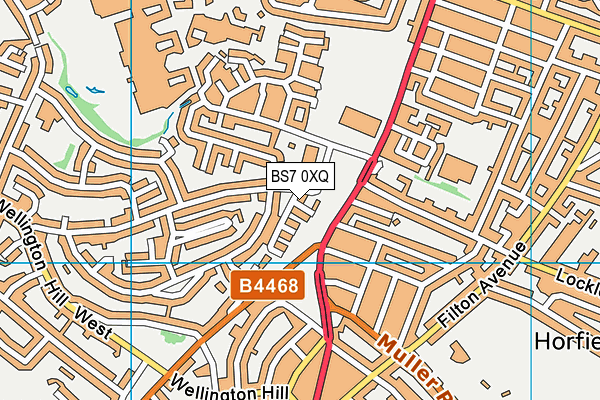 BS7 0XQ map - OS VectorMap District (Ordnance Survey)
