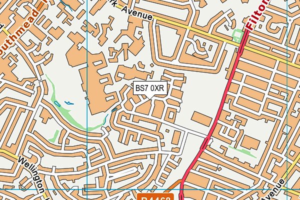 BS7 0XR map - OS VectorMap District (Ordnance Survey)
