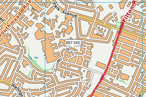 BS7 0XS map - OS VectorMap District (Ordnance Survey)