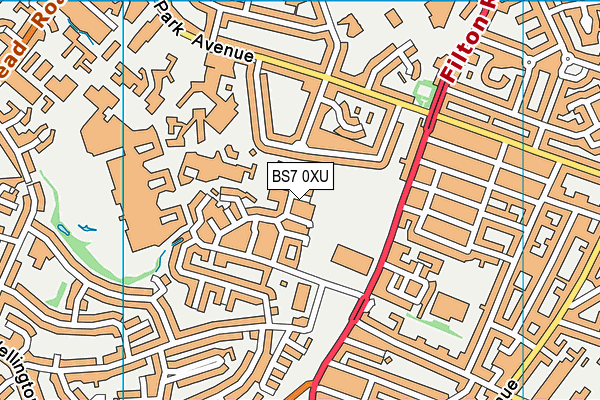 BS7 0XU map - OS VectorMap District (Ordnance Survey)