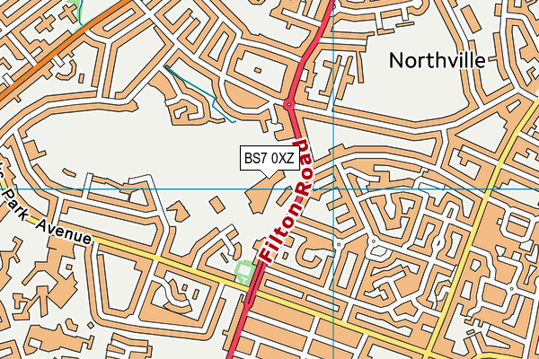 Orchard School Bristol map (BS7 0XZ) - OS VectorMap District (Ordnance Survey)