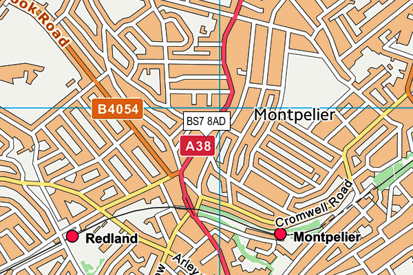 BS7 8AD map - OS VectorMap District (Ordnance Survey)