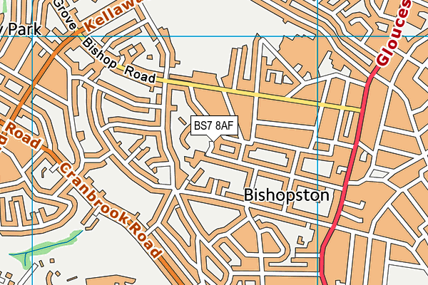 BS7 8AF map - OS VectorMap District (Ordnance Survey)