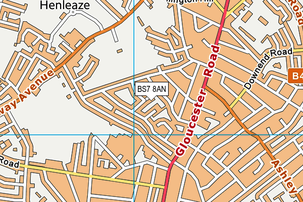 BS7 8AN map - OS VectorMap District (Ordnance Survey)