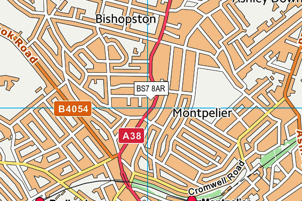 BS7 8AR map - OS VectorMap District (Ordnance Survey)
